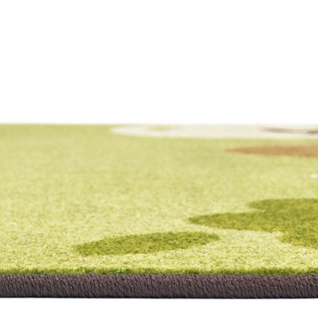 #59141 KIDSoft Tranquil Trees - Green, 8ft x 12ft Rectangle Rug