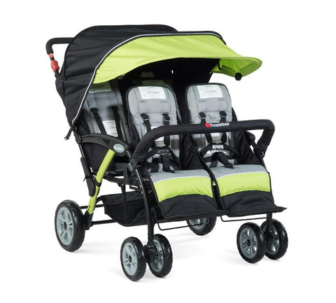 #18619 Gaggle® Quad Sport 4 Passenger Stroller, LIME