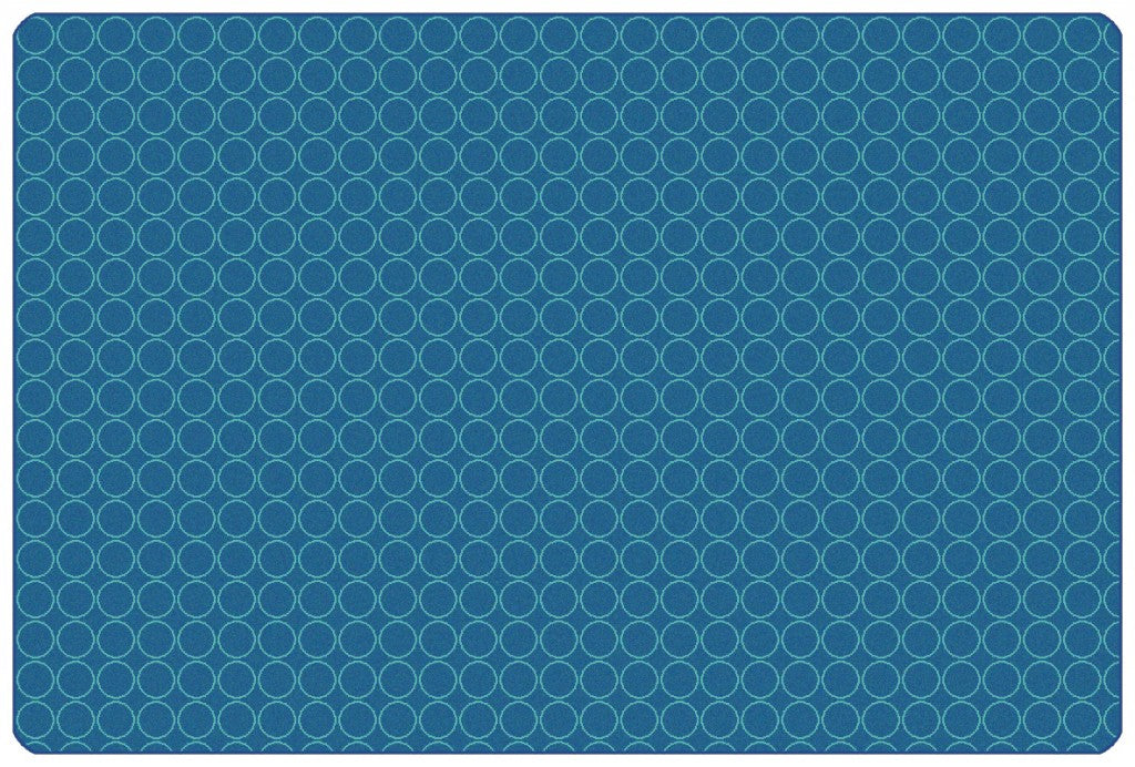 #59096 KIDSoft Comforting Circles - Blue/Teal, 6ft X 9ft Rectangle Rug