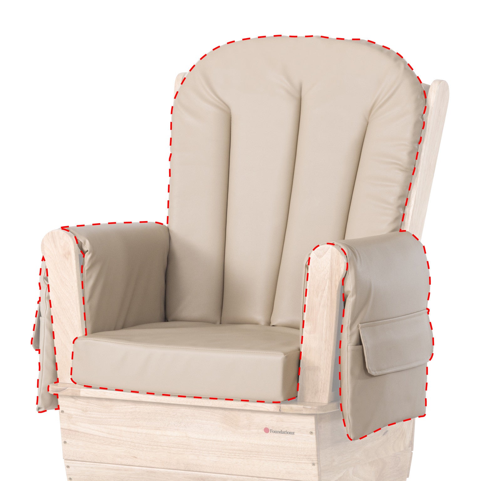 #59552 Juego de cojines de repuesto SafeRocker SS, vinilo color canela