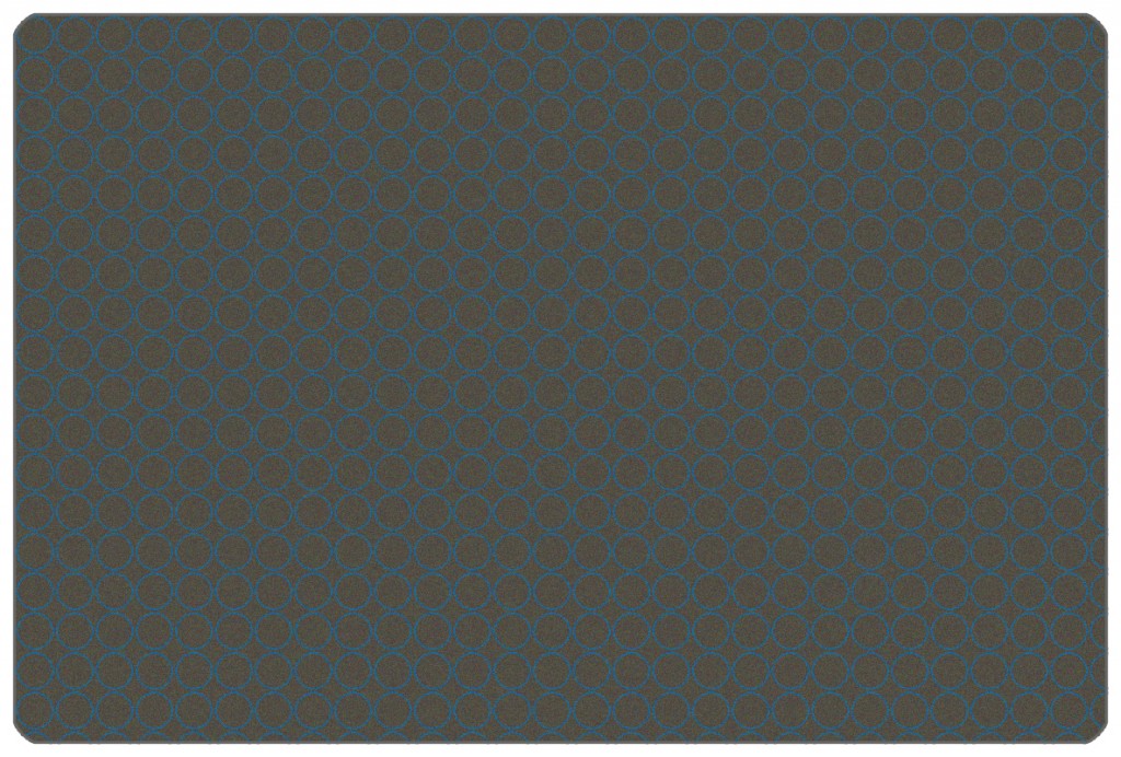 #59101 KIDSoft Comforting Circles - Gray/Blue, 4ft x 6ft Rectangle Rug