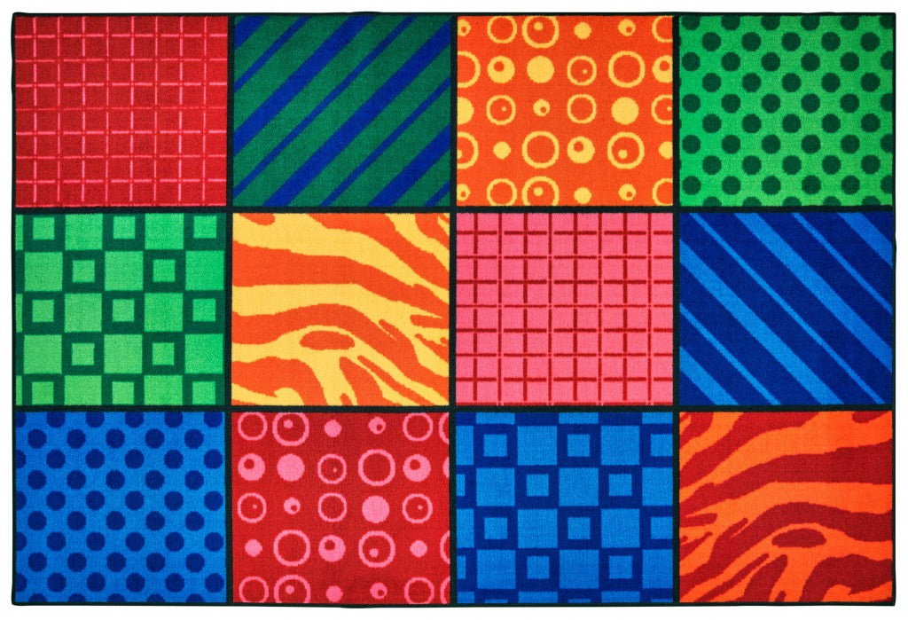 #11895 Patterns at Play Rug, 3' x 4'6" Rectangle
