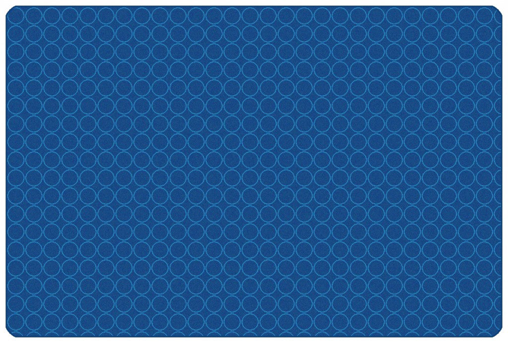 #59106 KIDSoft Comforting Circles - Primary Blue, 3ft x 4ft Rectangle Rug