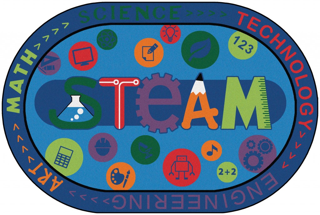 #59260 Carpets for Kids STEAM Rug, 4ftx 6ft Oval