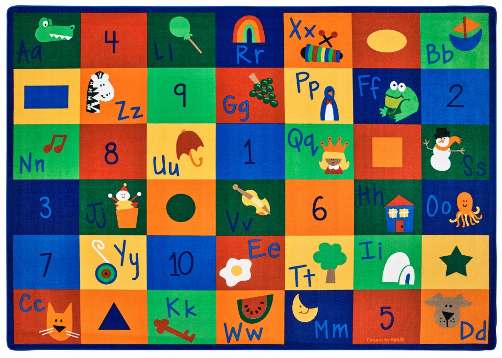 #12384 Learning Blocks Rug, 4'5" x 5'10" Rectangle