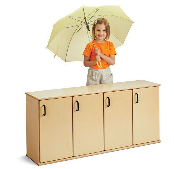 #1782 Young Time® 4-Section Stackable Locker With Doors, Assembly Required