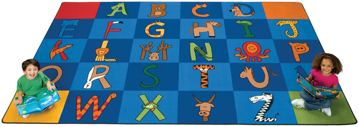 #12253 A to Z Animals, 7'6" x 12' Rectangle Rug