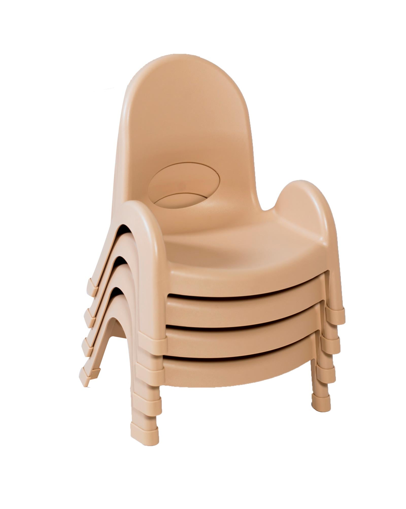#46119 Value Stack 5" Child Chair - 4 Pack - Natural Tan