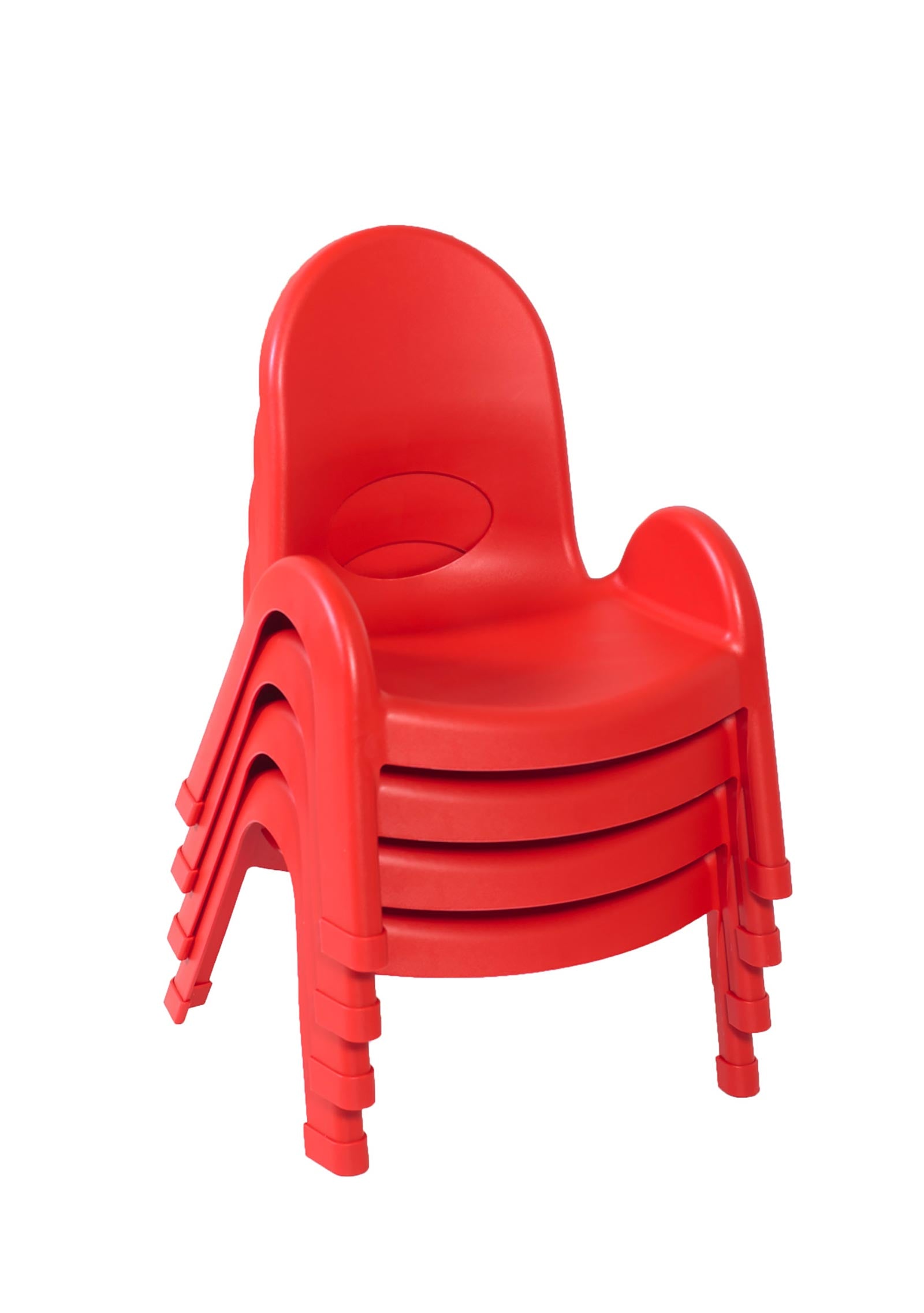 #46135 Value Stack 7" Child Chair - 4 Pack - Candy Apple Red