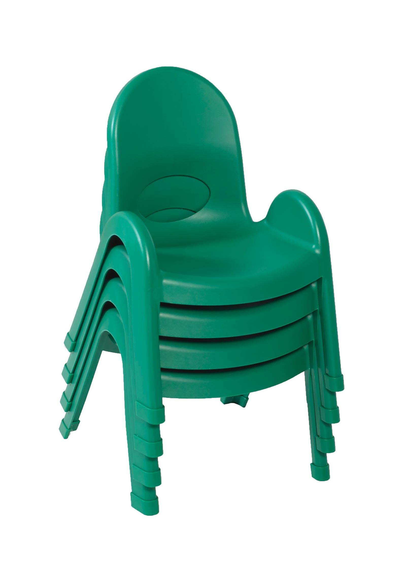 #46143 Value Stack 9" Child Chair - 4 Pack - Shamrock Green