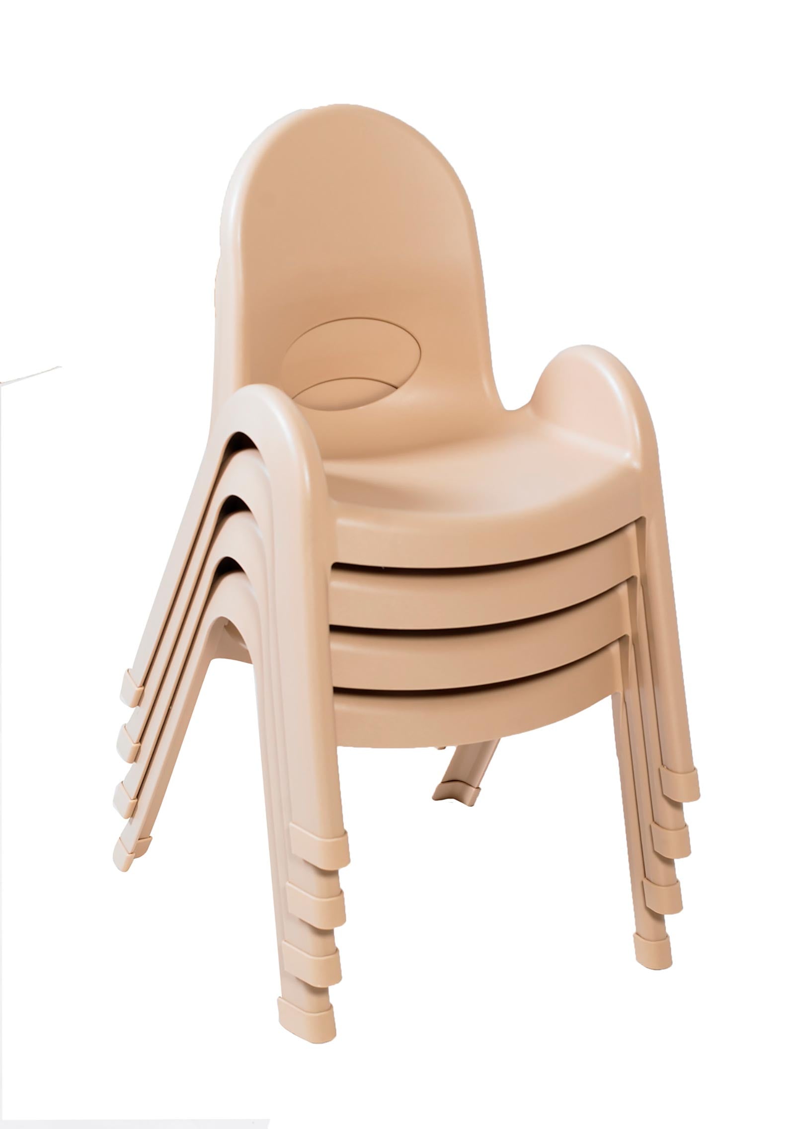 #46149 Value Stack 11" Child Chair - 4 Pack - Natural Tan