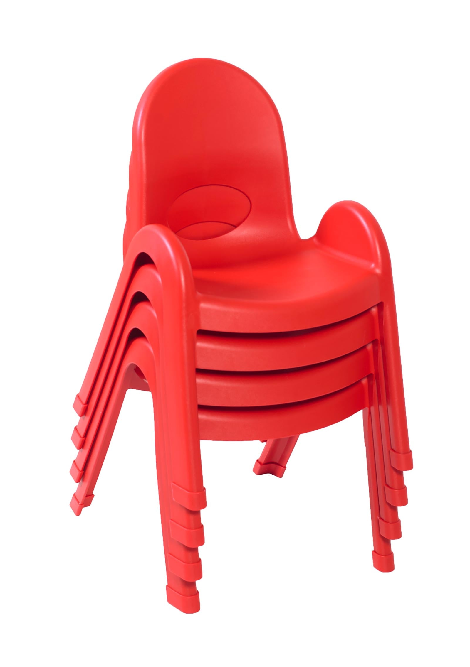 #46155 Value Stack 11" Child Chair - 4 Pack - Candy Apple Red