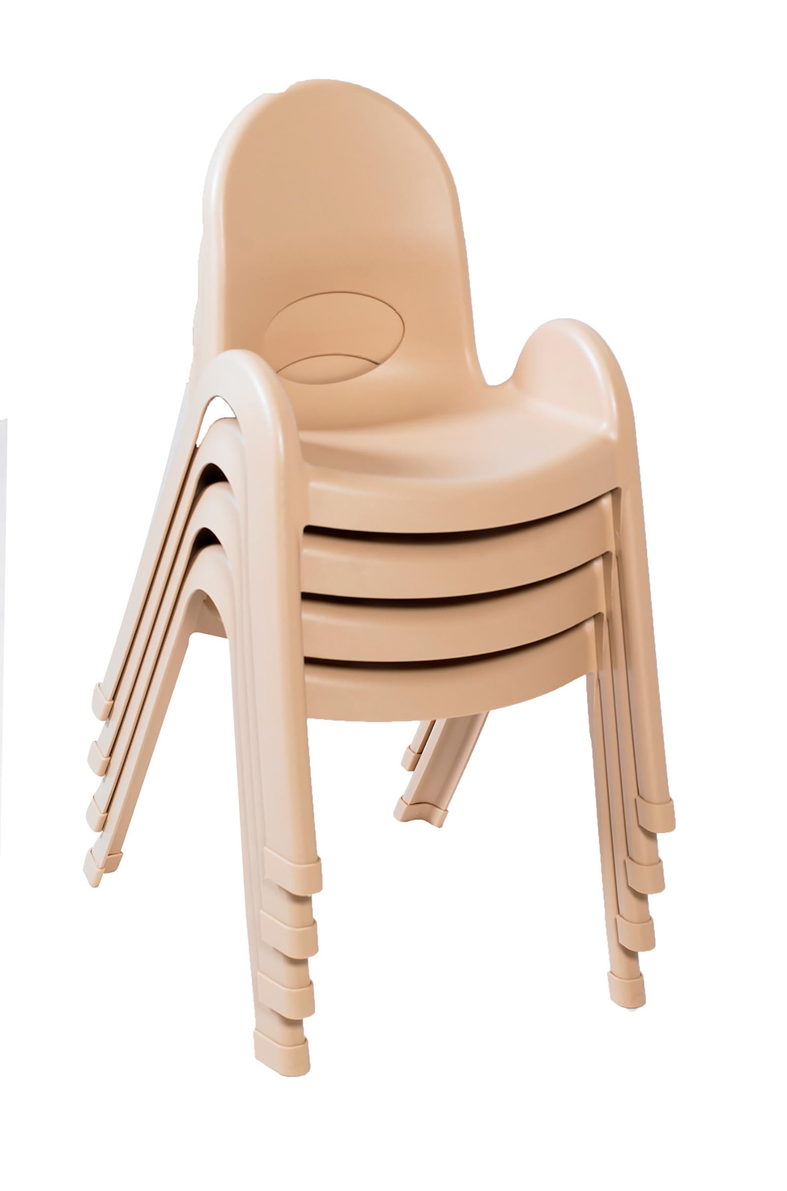 #46159 Value Stack 13" Child Chair - 4 Pack - Natural Tan