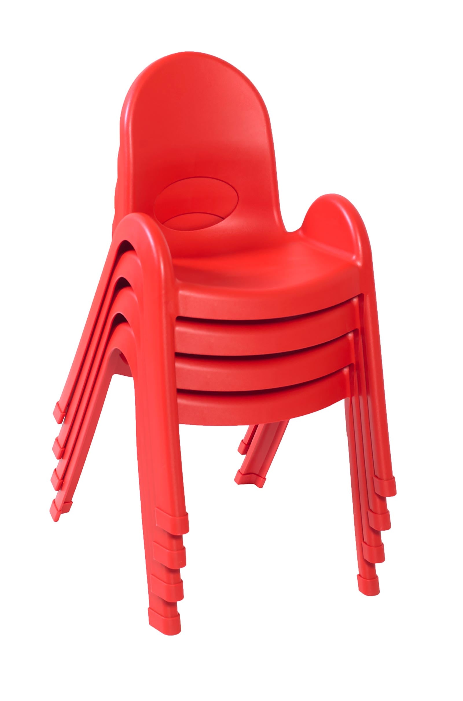 #46165 Value Stack 13" Child Chair - 4 Pack - Candy Apple Red