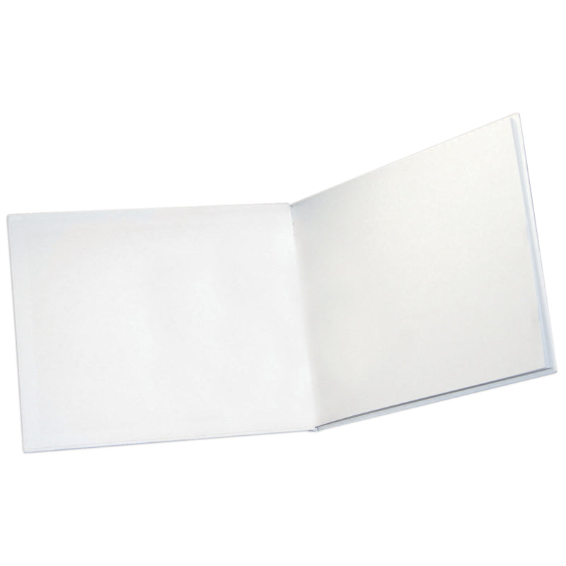 #3424 WHITE HARDCOVER BLANK BOOK 8.5 X 11