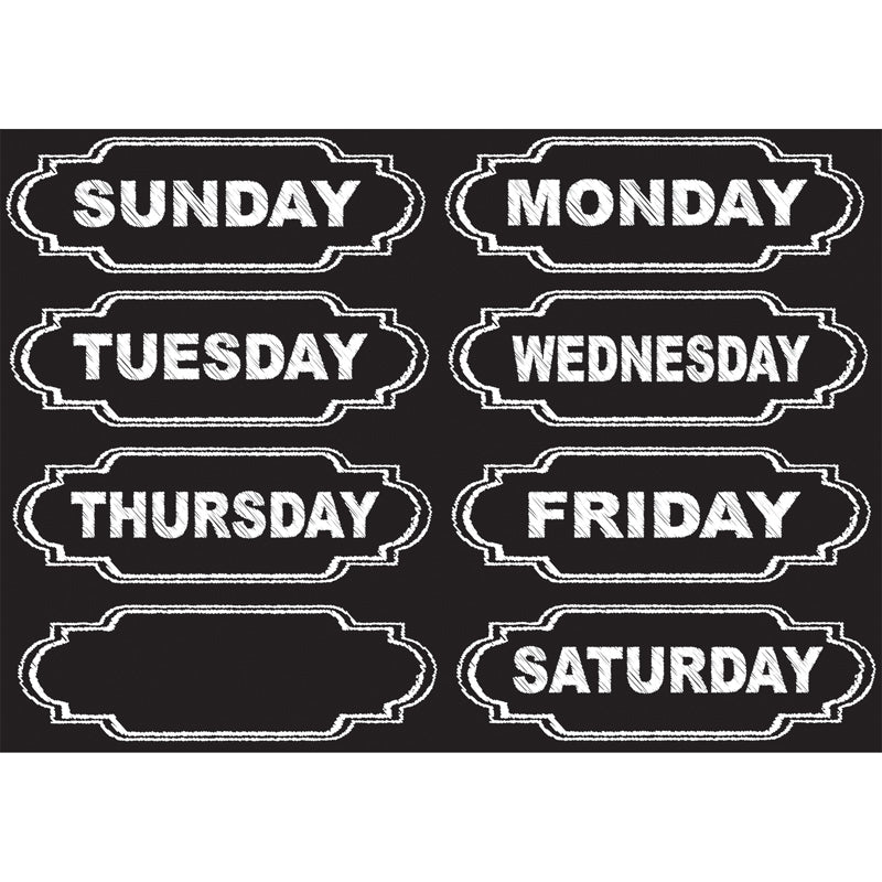 #3571 DIE-CUT MAGNETS CHALKBOARD DAYS OF THE WEEK