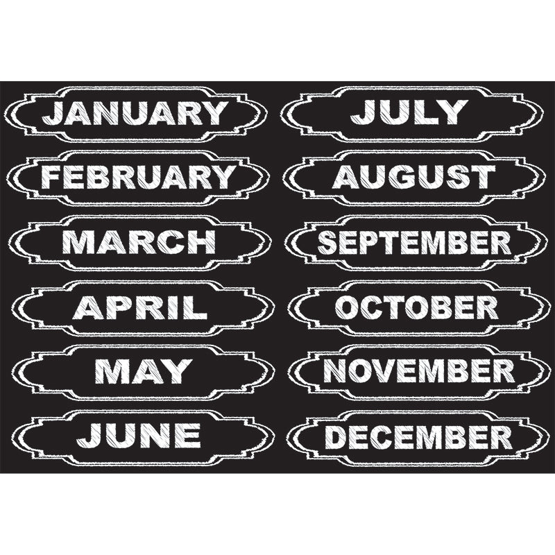 #3573 DIE-CUT MAGNETS CHALKBOARD CALENDAR MONTHS