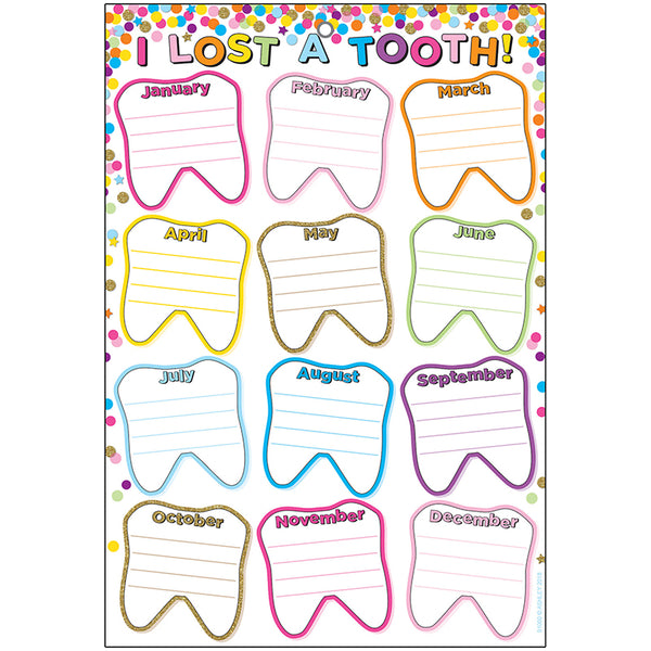 #51611 SMART CONFETTI LOST TOOTH DRY-ERASE SURFACE