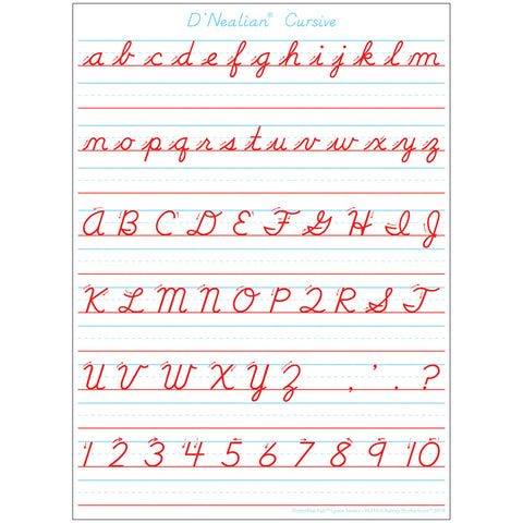 #51782 DNEALIAN CURSIVE HNDWRTNG POSTERMAT PALS SMART POLY SINGLE SIDED