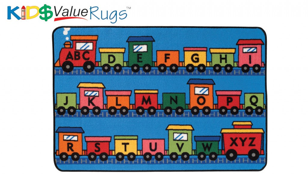 #11894 Alphabet Train Rug, 3' x 4'6" Rectangle