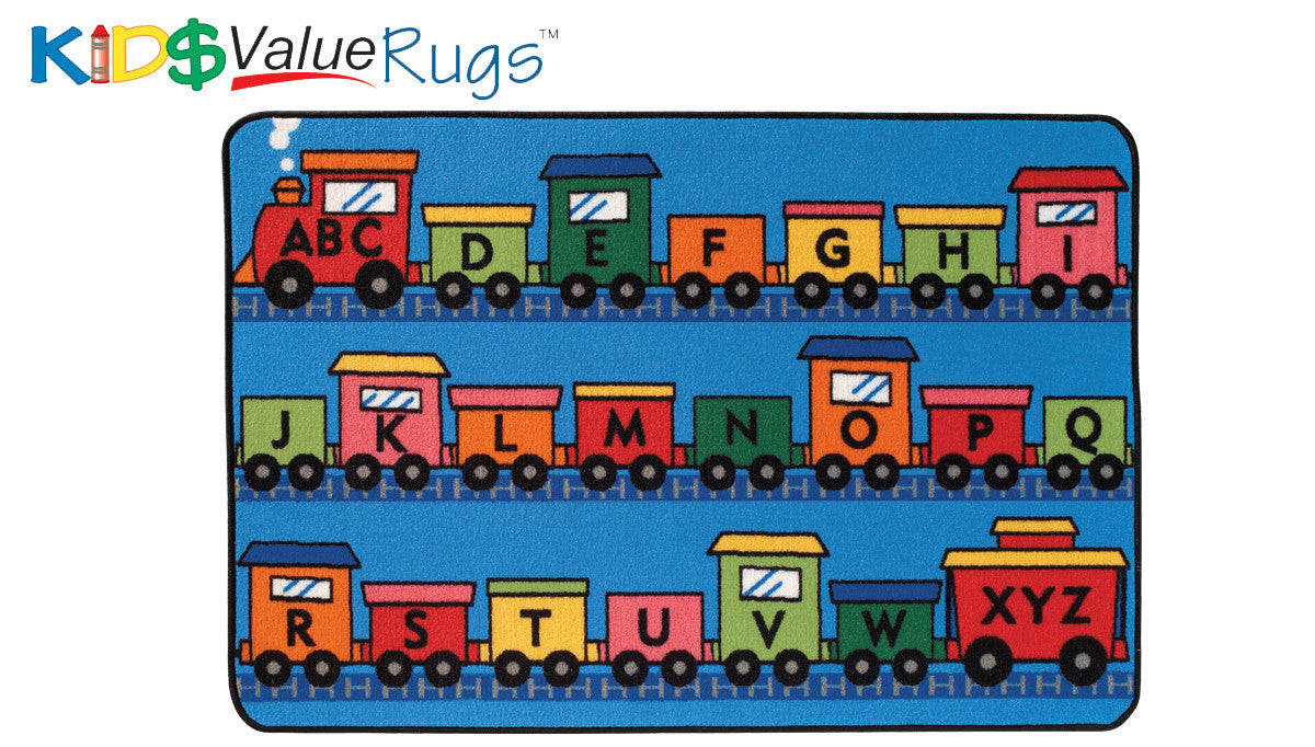 #12124 Alphabet Train Rug, 4' x 6' Rectangle