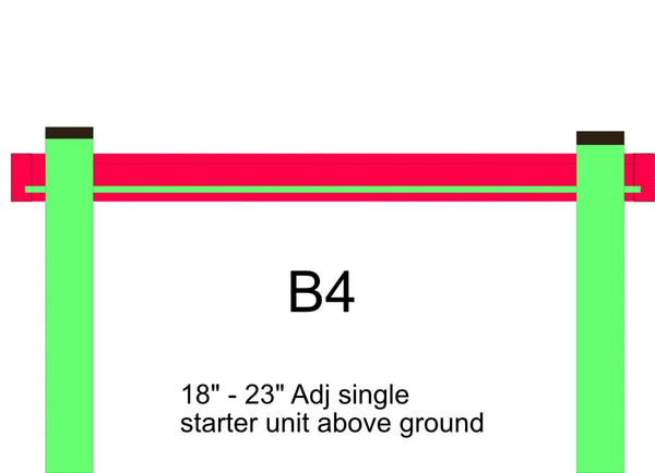 #44442 KSO-B4 Kids' Station Outdoor Grow With Me Single Adj Sand/Water Trough 18"-23" Surface Mount