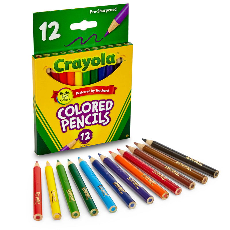 #4009 COLORED PENCILS 12CT HALF LENGTH