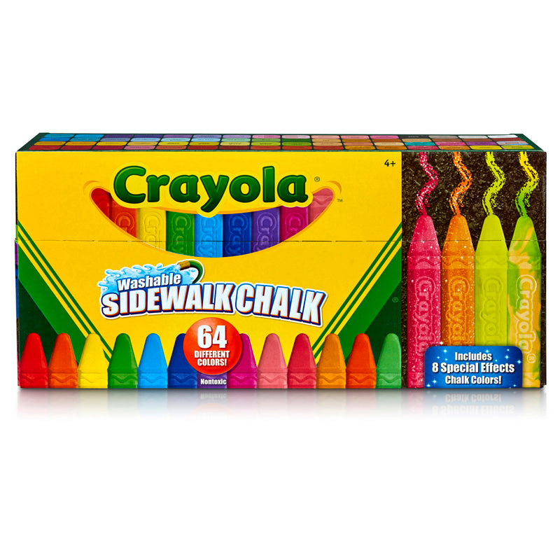#4029 CRAYOLA WASH SIDEWALK CHALK 64PK