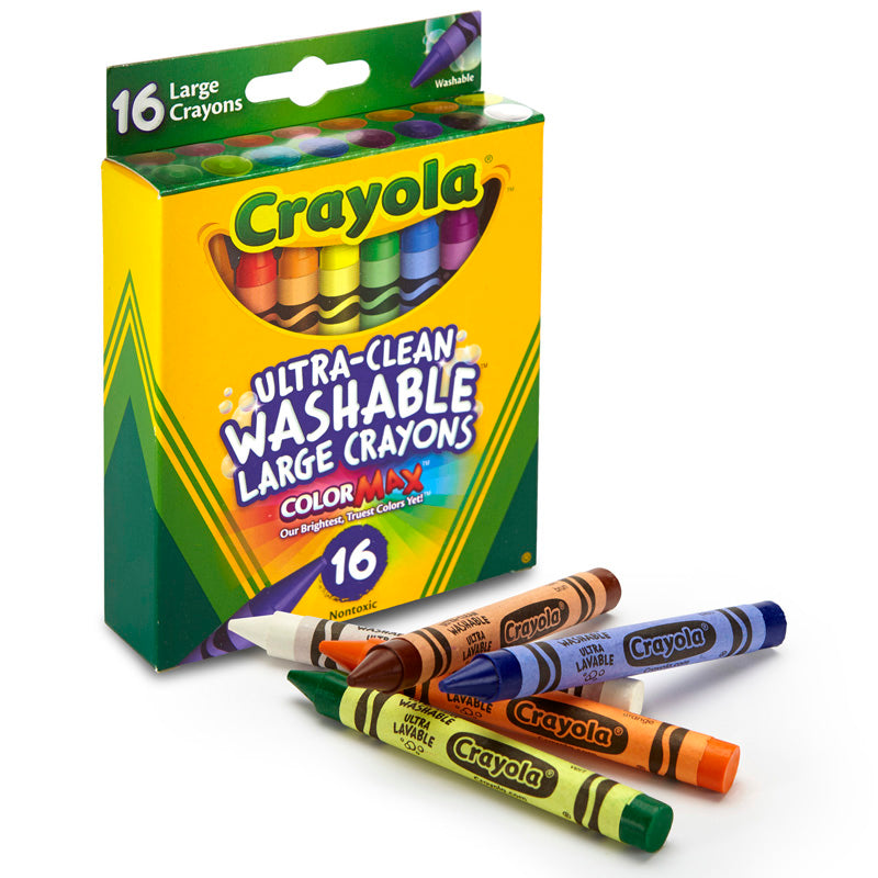 #4040 CRAYOLA WASHABLE CRAYONS 16CT LARGE
