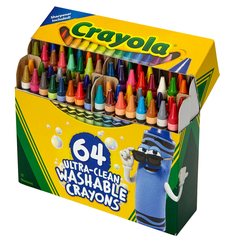 #52096 64 CT ULTRA-CLEAN WASHABLE CRAYONS REGULAR SIZE