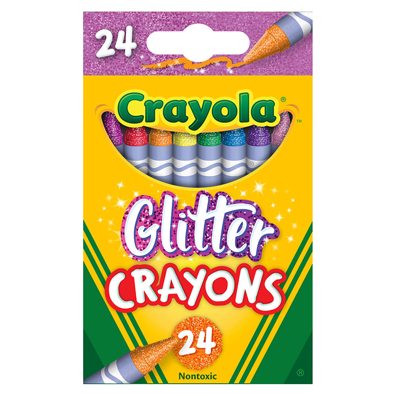 #52100 CRAYOLA GLITTLER CRAYONS 24 COLORS