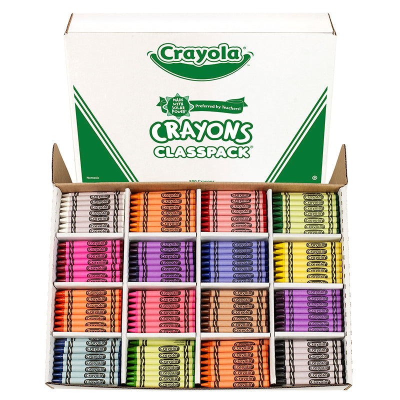 #4054 CRAYOLA CRAYONS CLASSPACKS 16 COLOR REG SIZE 800 CRAYONS