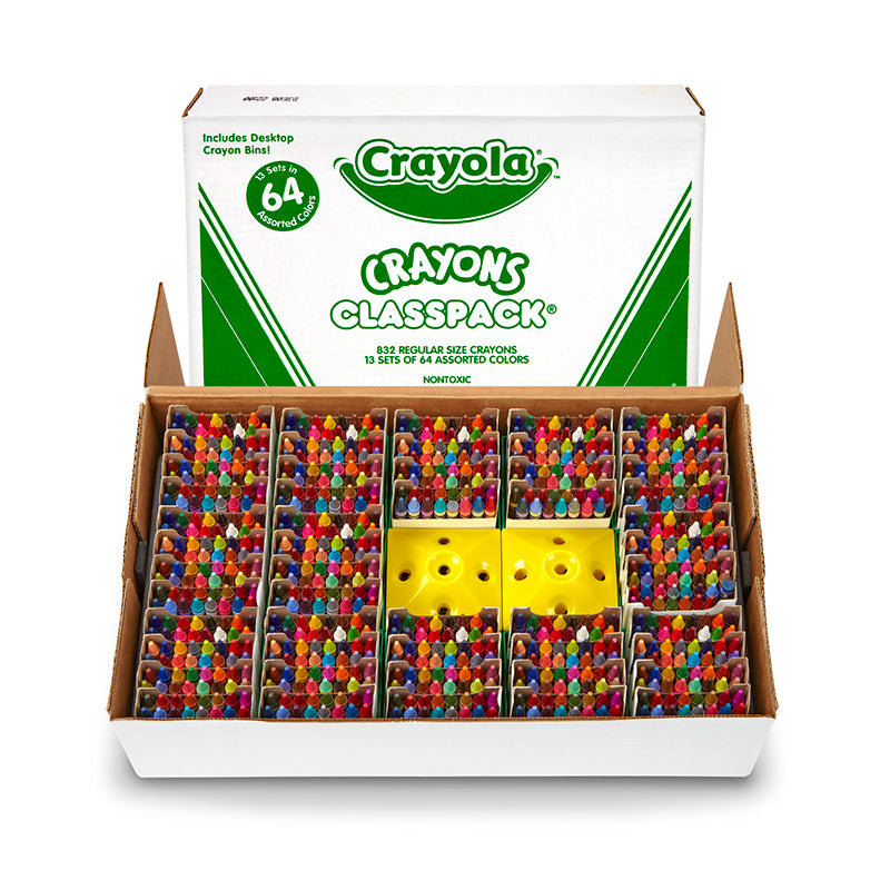 #4055 CRAYOLA CRAYONS 64 COLOR CLASSPACK 832 CNT