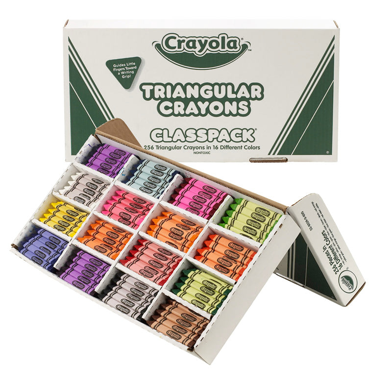 #4056 CRAYOLA CRAYON CLASSPACK TRIANGULAR 16 COLORS 256 CRAYONS