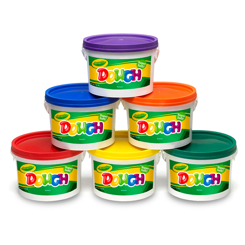 #4073 CRAYOLA DOUGH SET OF 6 TUBS RED ORANGE GREEN YELLOW PURPLE BLUE