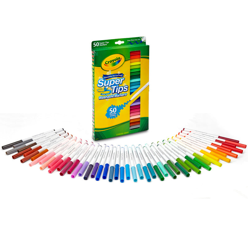 #4087 WASHABLE MARKERS 50CT SUPER TIPS