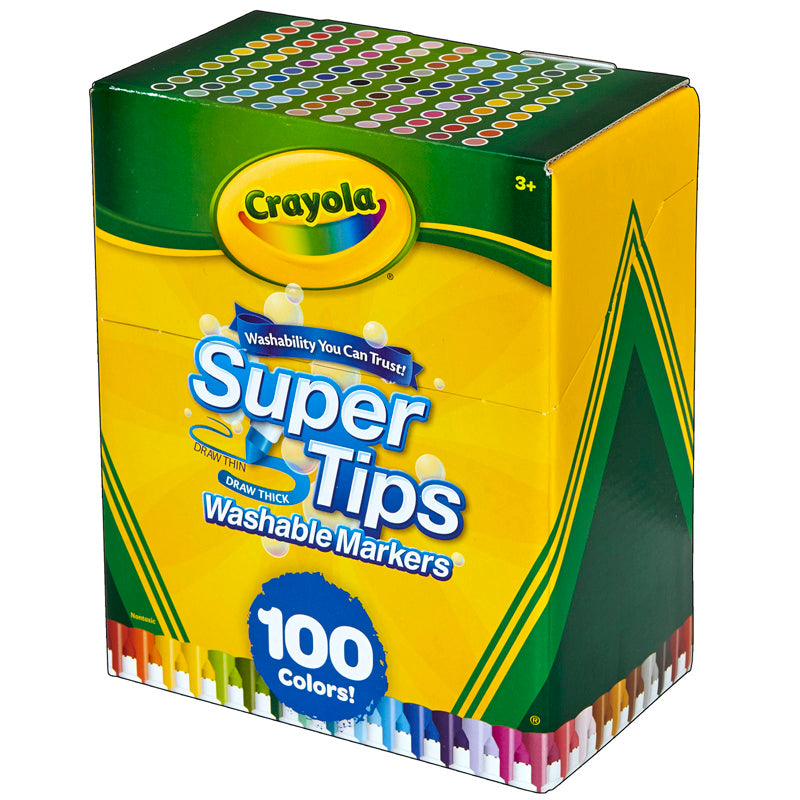 #52121 100 CT WASHABLE SUPER TIPS MARKERS