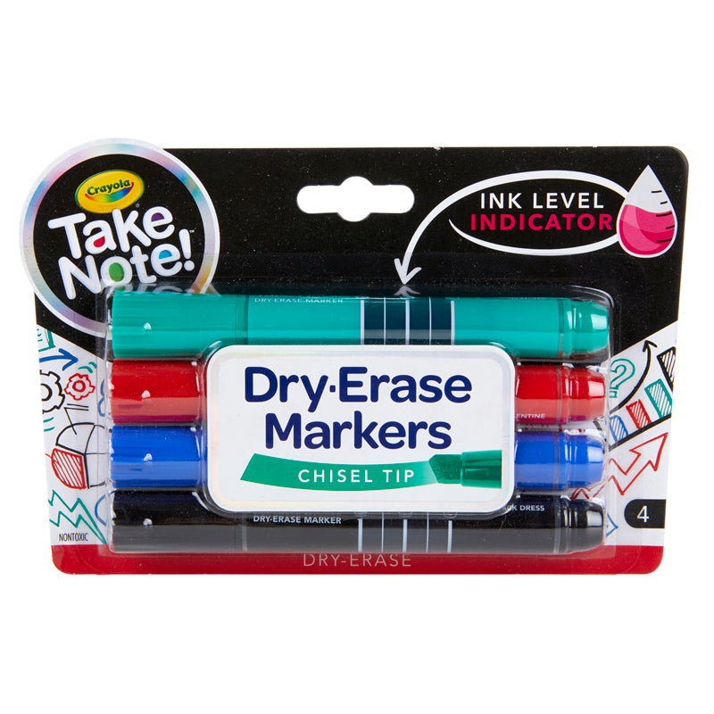#52131 TAKE NOTE 4CT DRY ERASE MARKER
