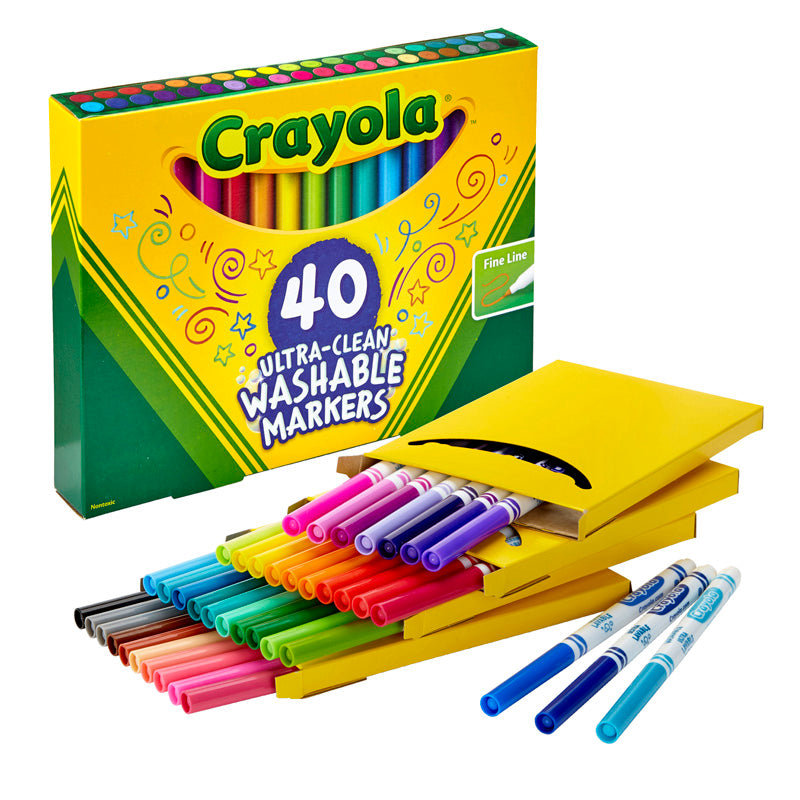 #4097 CRAYOLA WASH FINE LINE MARKER 40PK
