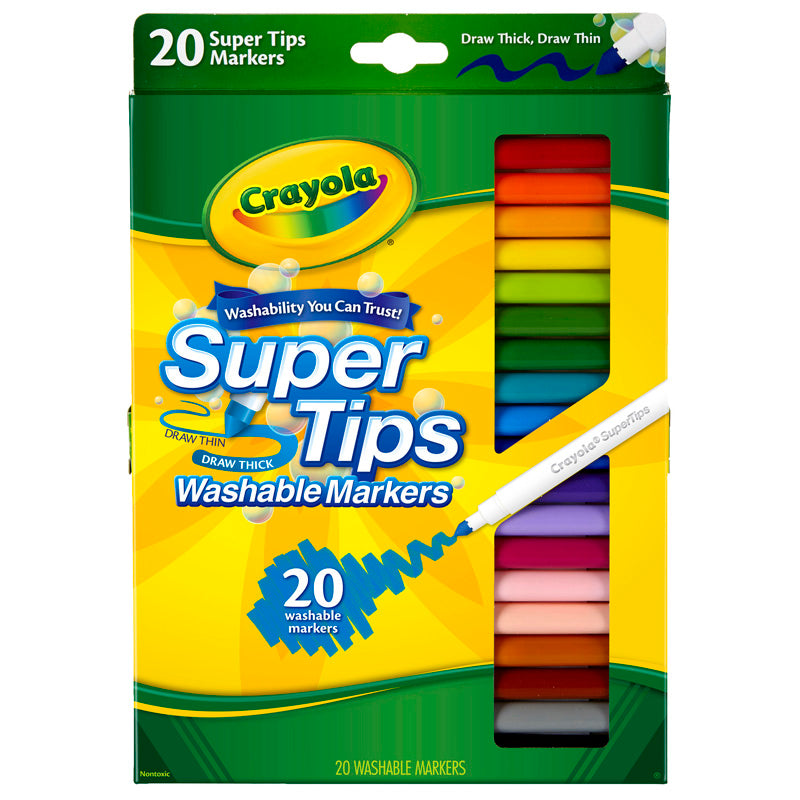 #4098 WASHABLE MARKERS 20CT SUPER TIPS