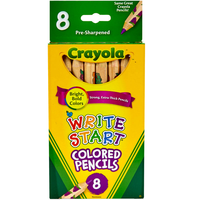 #4120 CRAYOLA WRITE START 8 CT COLORED PENCILS