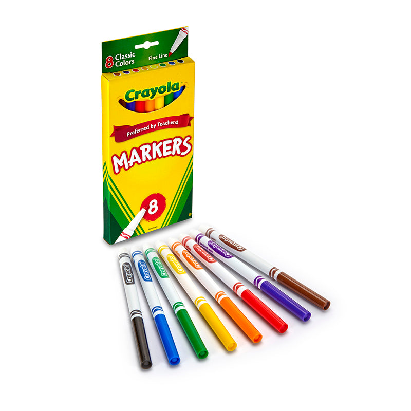 #4135 ORIGINAL DRAWING MARKERS 8 COLOR FINE TIP