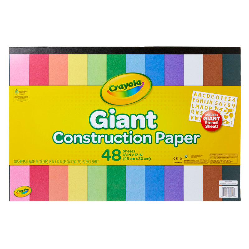 #52191 GIANT CONSTRUCTION PAPER W/STENCILS