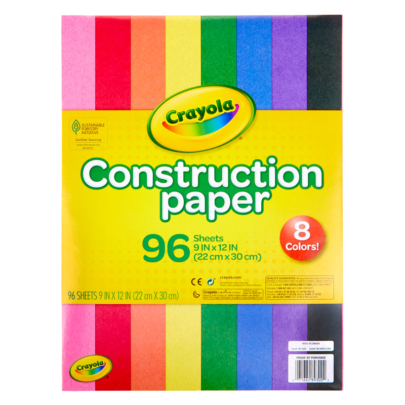 #52192 CRAYOLA 96 CT CONSTRUCTION PAPER