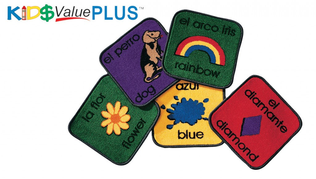 #11619 Bilingual Carpet Squares, Set of 18