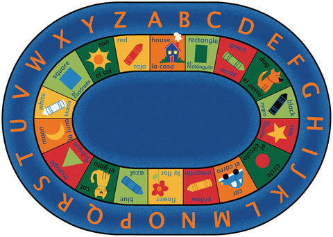 #12617 Bilingual Circletime Rug, 8'3" x 11'8" Oval