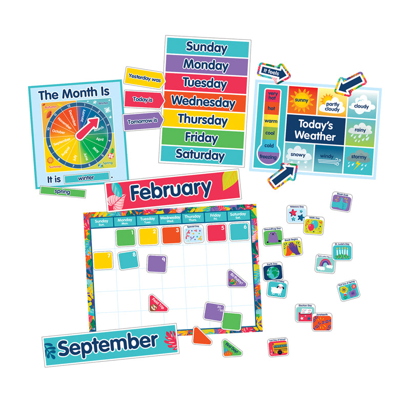 #52491 CALENDAR BULLETIN BOARD SET  ONE WORLD
