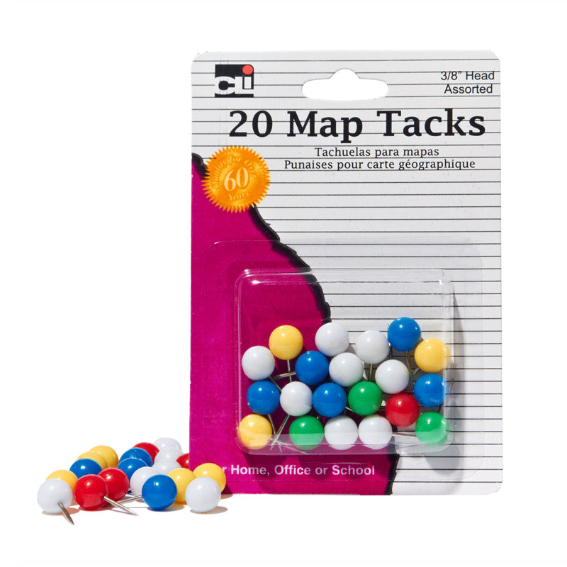 #10933 MAP TACKS PACK OF 20