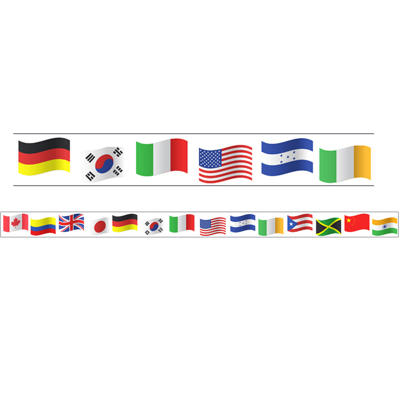 #52923 WORLD FLAGS THEME MAGNETIC BORDER