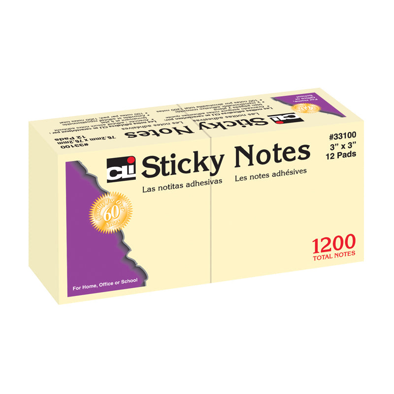 #10940 STICKY NOTES 3X3 PLAIN
